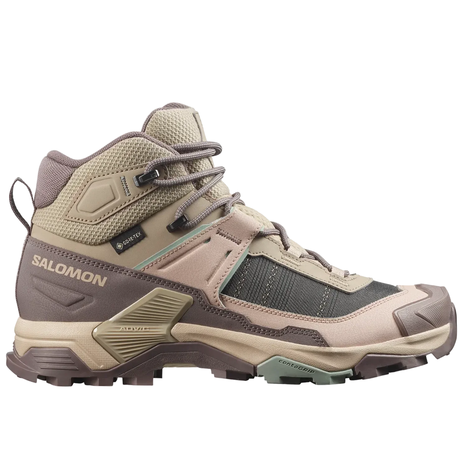 SALOMON X Ultra 5 Mid GTX W iron/desert tan/green milieu shoes - Image 3