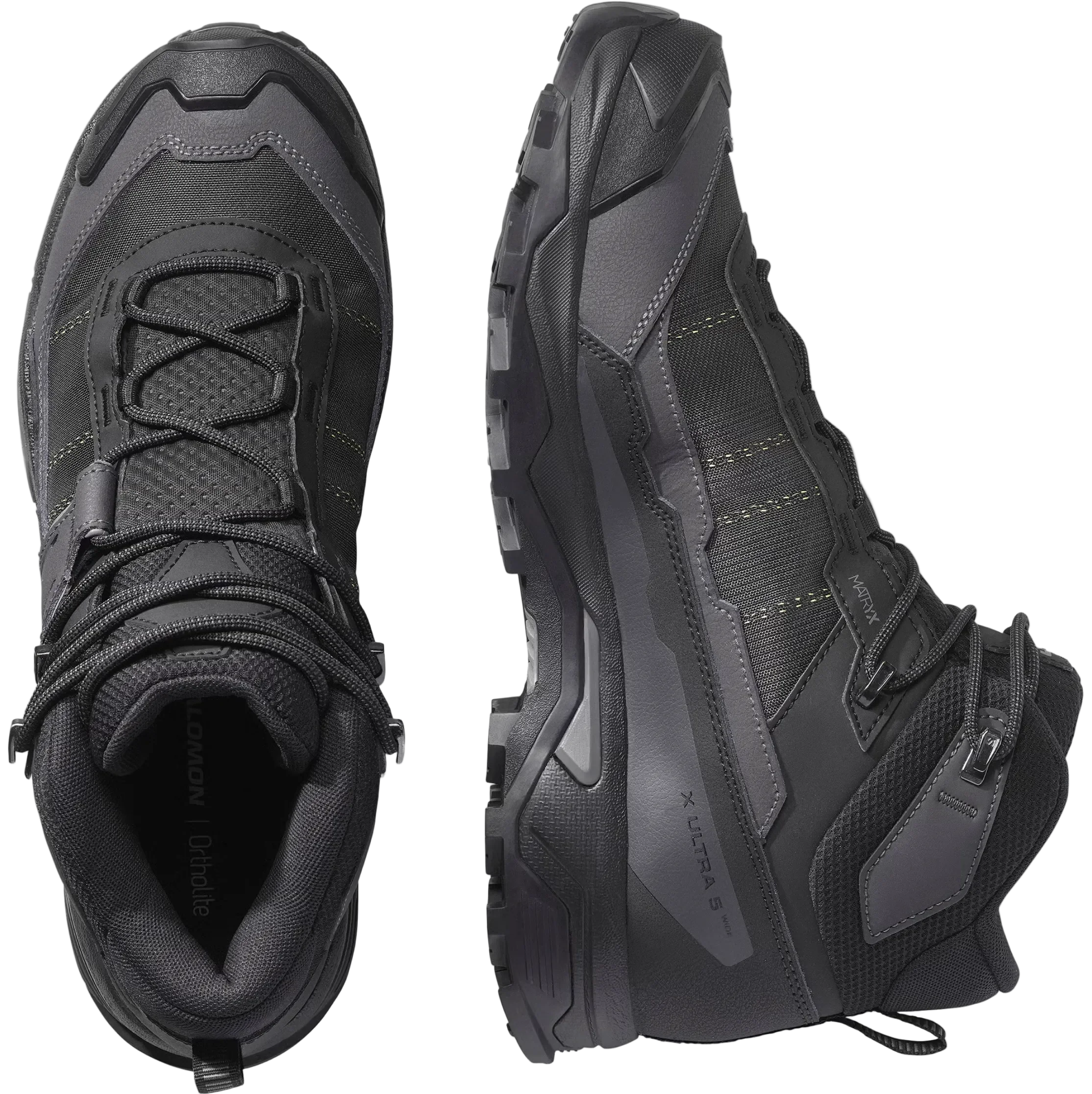 SALOMON X Ultra 5 Mid Wide GTX black/asphalt/castlerock shoes - Image 2