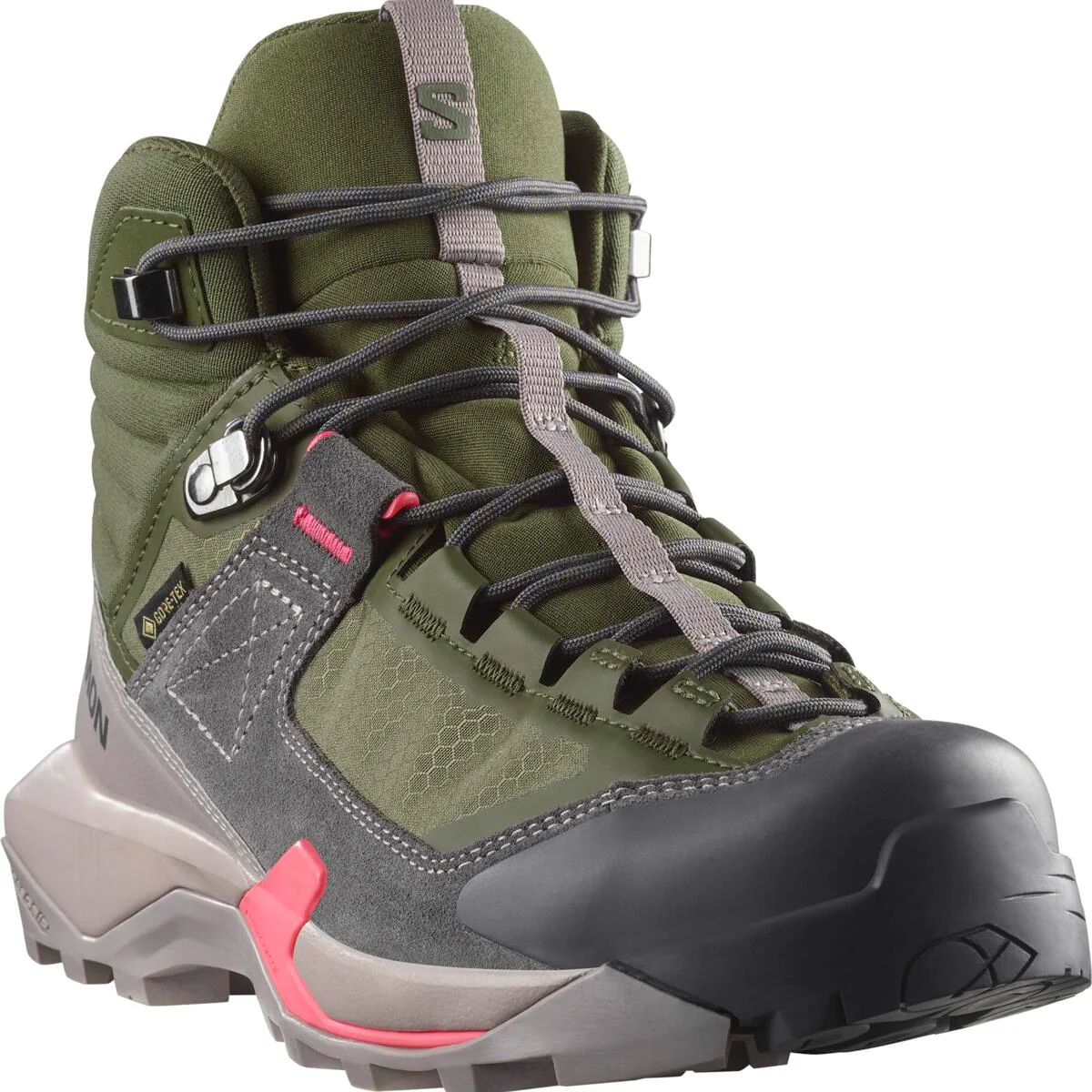 SALOMON X Ultra Alpine Mid GTX W olive night/nine iron/rouge red shoes
