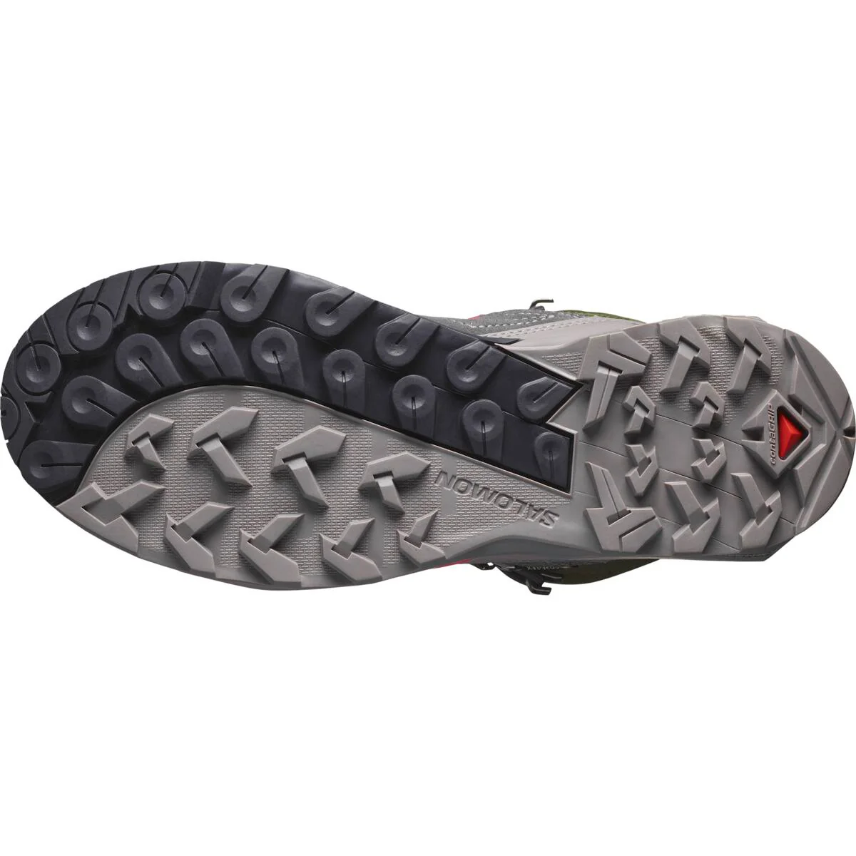 SALOMON X Ultra Alpine Mid GTX W olive night/nine iron/rouge red shoes - Image 4