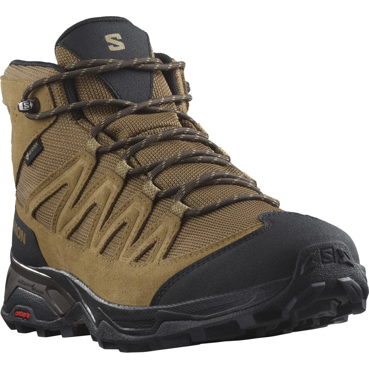 SALOMON X Ward Leather Mid GTX brown/black shoes