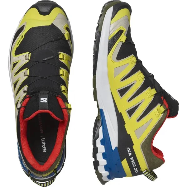 SALOMON XA Pro 3D V9 GTX black/yellow/blue shoes - Image 3