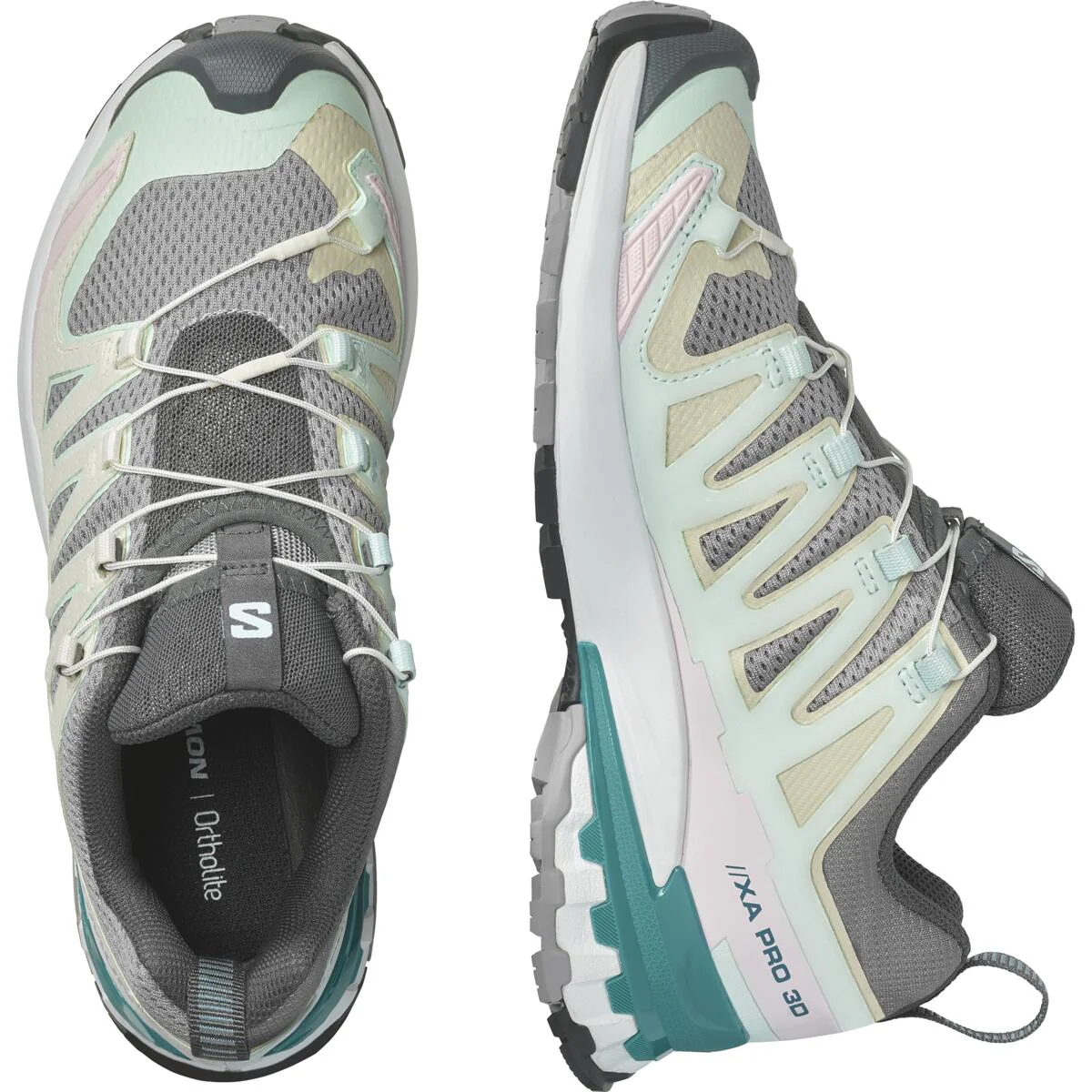 SALOMON XA Pro 3D V9 W white/grey/pink shoes - Image 3