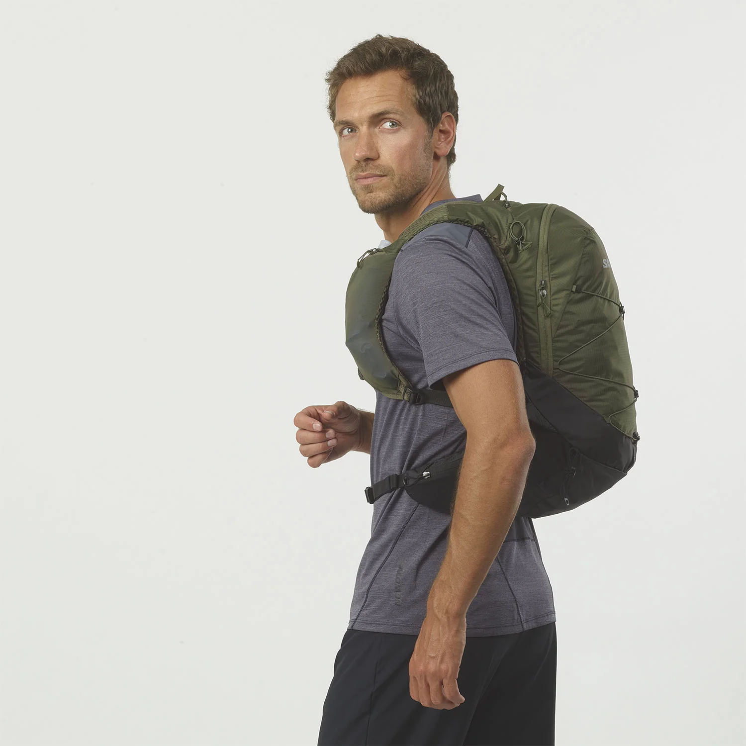 SALOMON XT 15 dark green/black backpack - Image 2