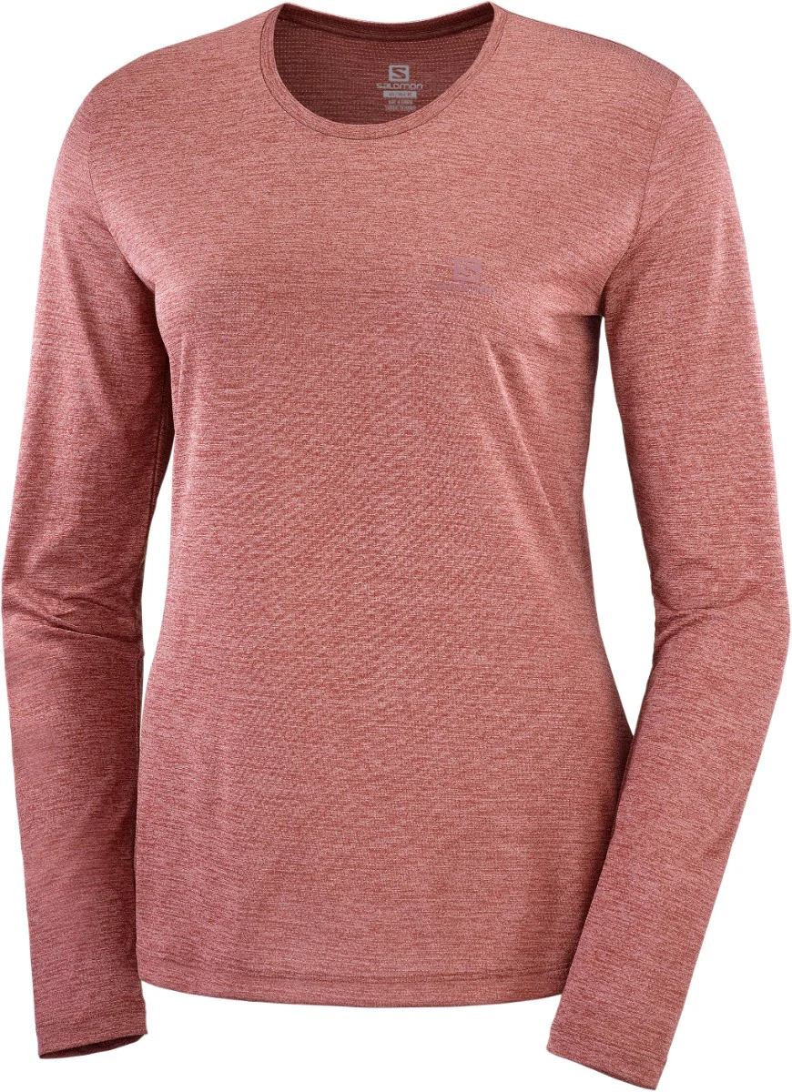 SALOMON LS Agile Tee W dark red shirt