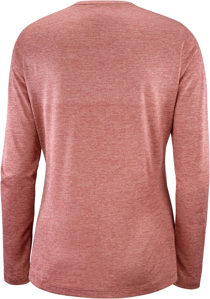SALOMON LS Agile Tee W dark red shirt - Image 2