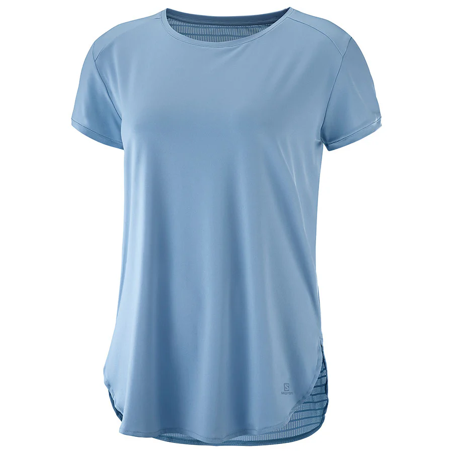 SALOMON SS Comet Breeze Tee W light blue shirt