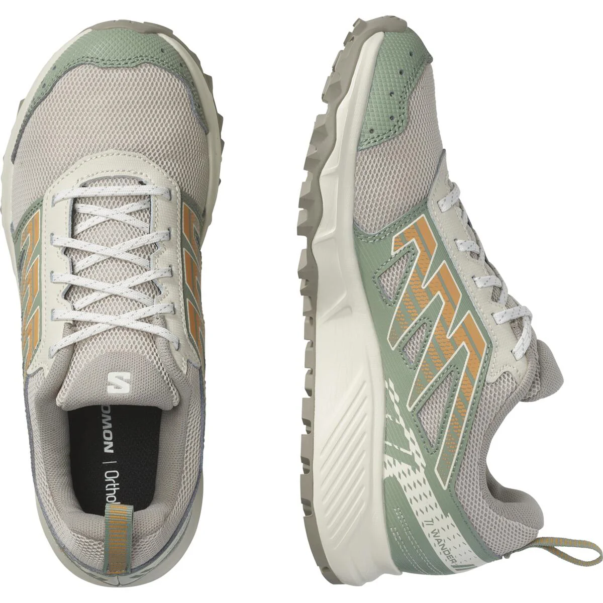 SALOMON Wander W green/grey/orange shoes - Image 3
