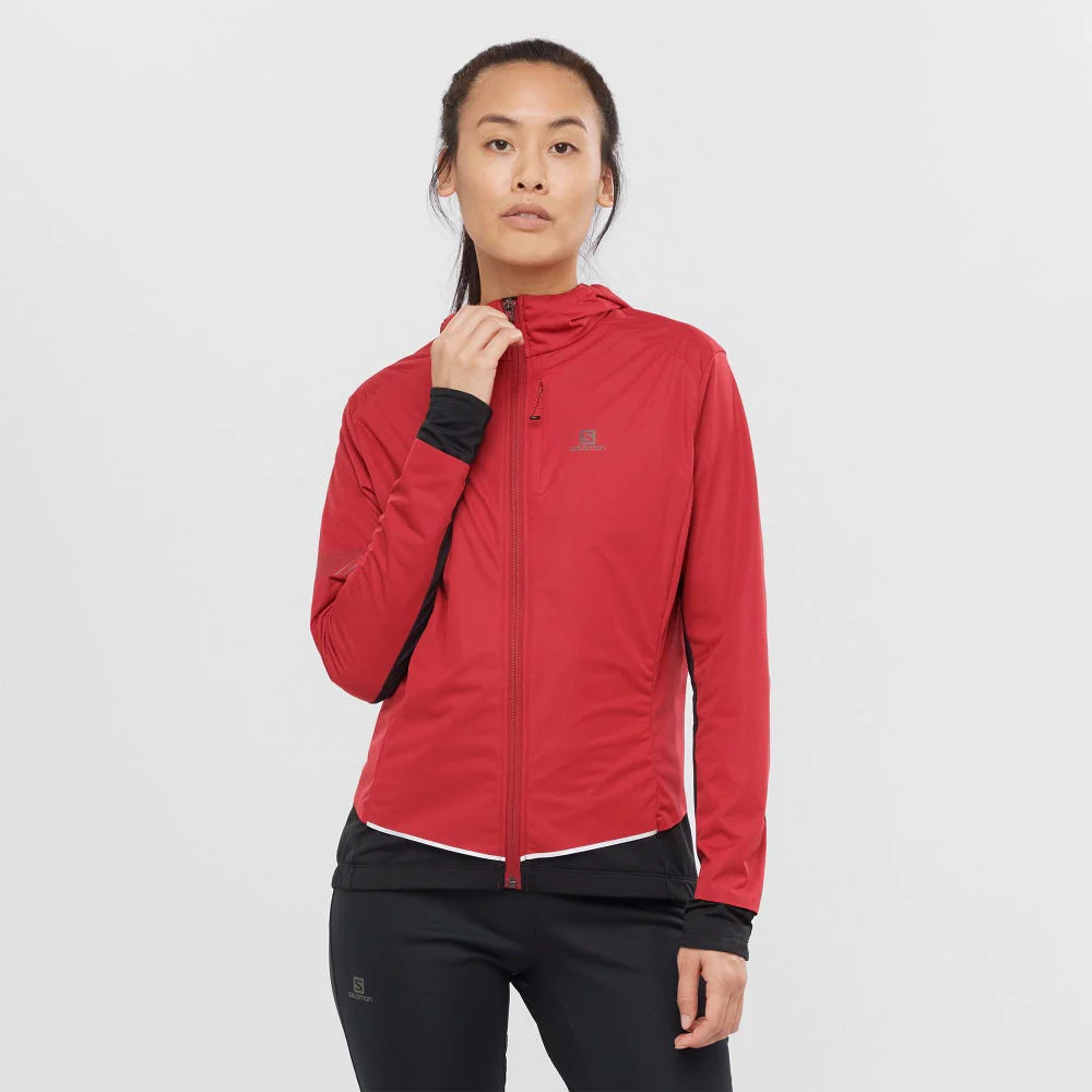 SALOMON XC Skiing Jacket W Light Shell Red/Black - Image 2